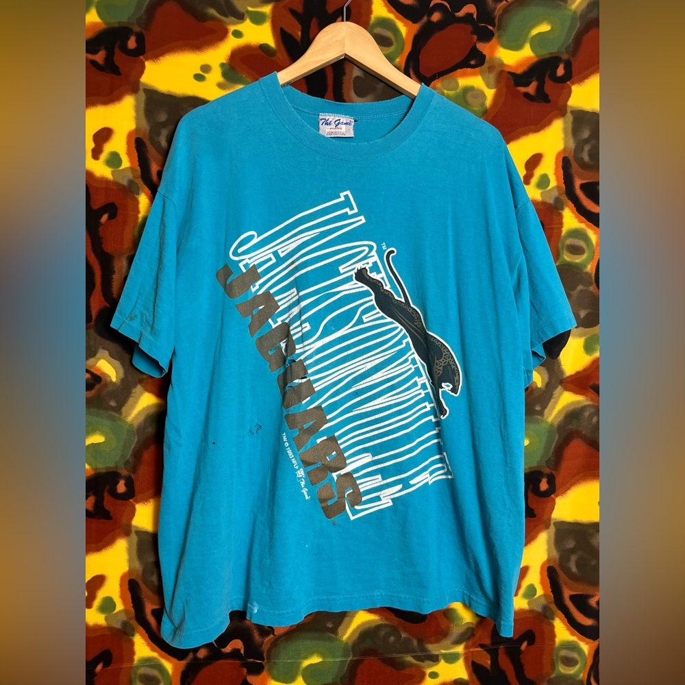 Vintage Banned Logo Jacksonville Jaguars Thrashed Tee Shirt XL